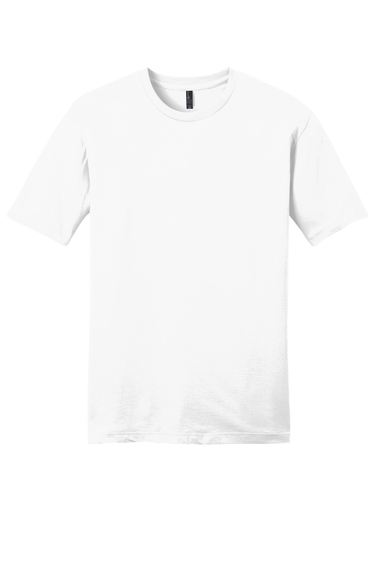 Custom Embroidered District T-Shirts  in White