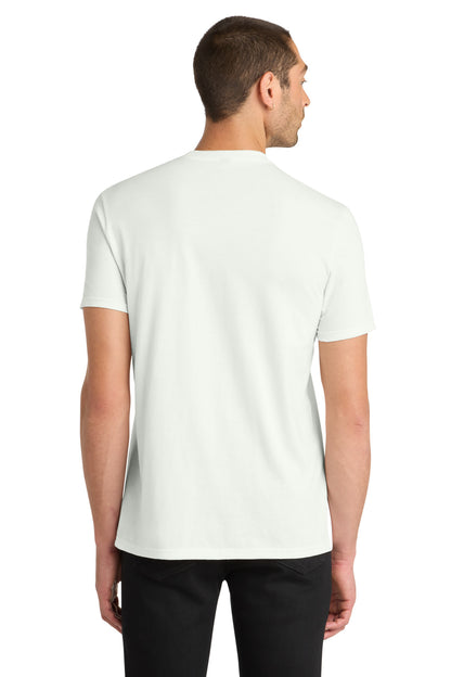 Custom Embroidered District T-Shirts  in White Smoke