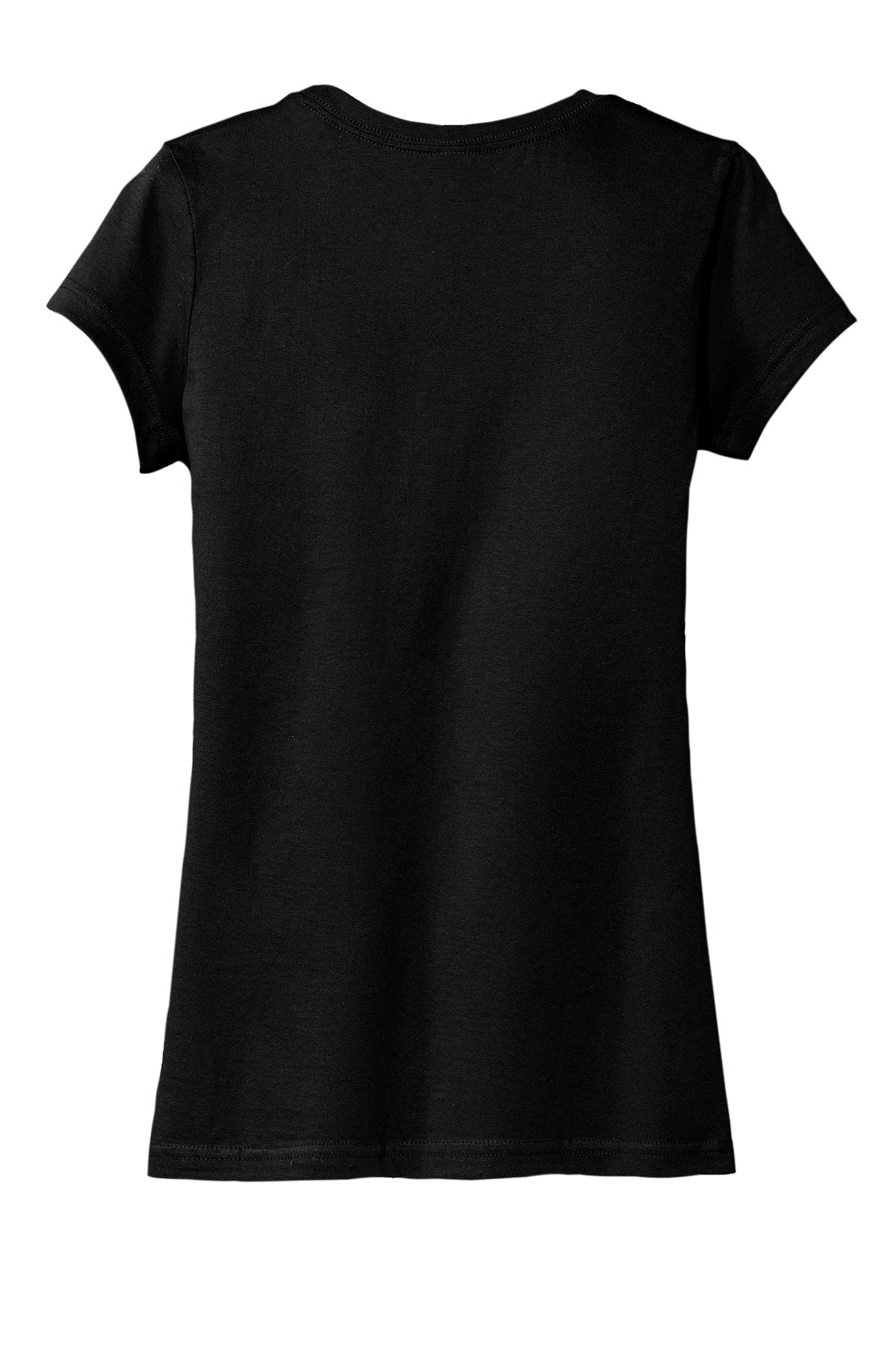 Custom Embroidered District T-Shirts  in Black