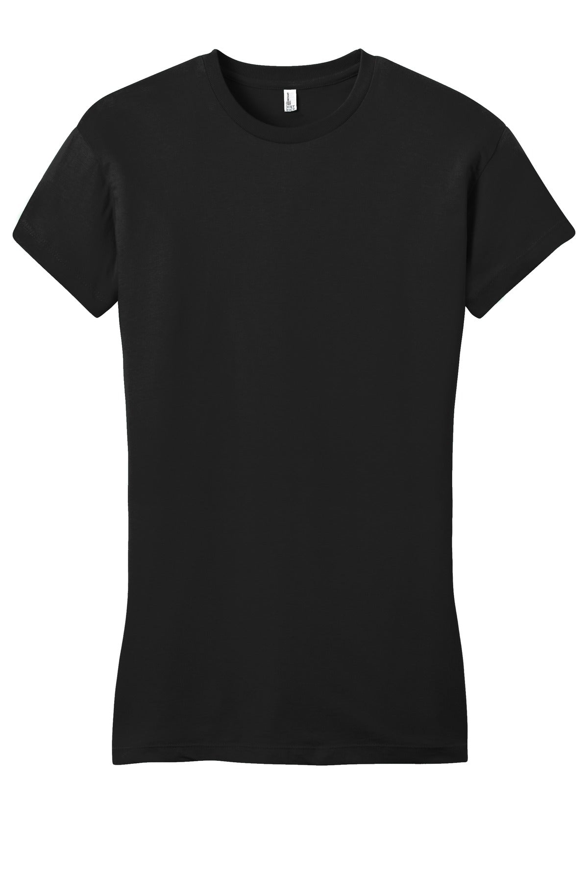Custom Embroidered District T-Shirts  in Black