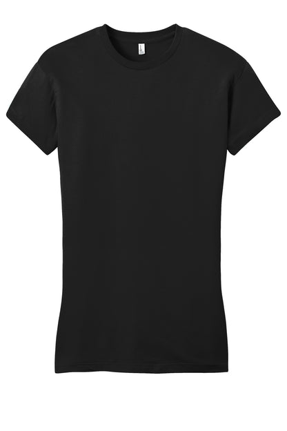 Custom Embroidered District T-Shirts  in Black