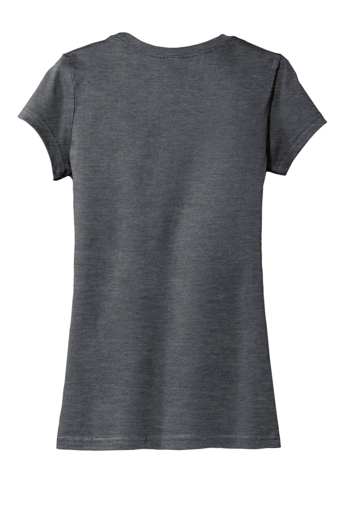 Custom Embroidered District T-Shirts  in Heathered Charcoal