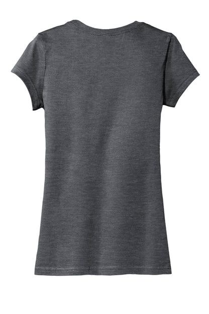 Custom Embroidered District T-Shirts  in Heathered Charcoal