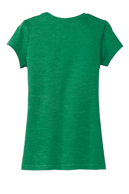 Custom Embroidered District T-Shirts  in Heathered Kelly Green