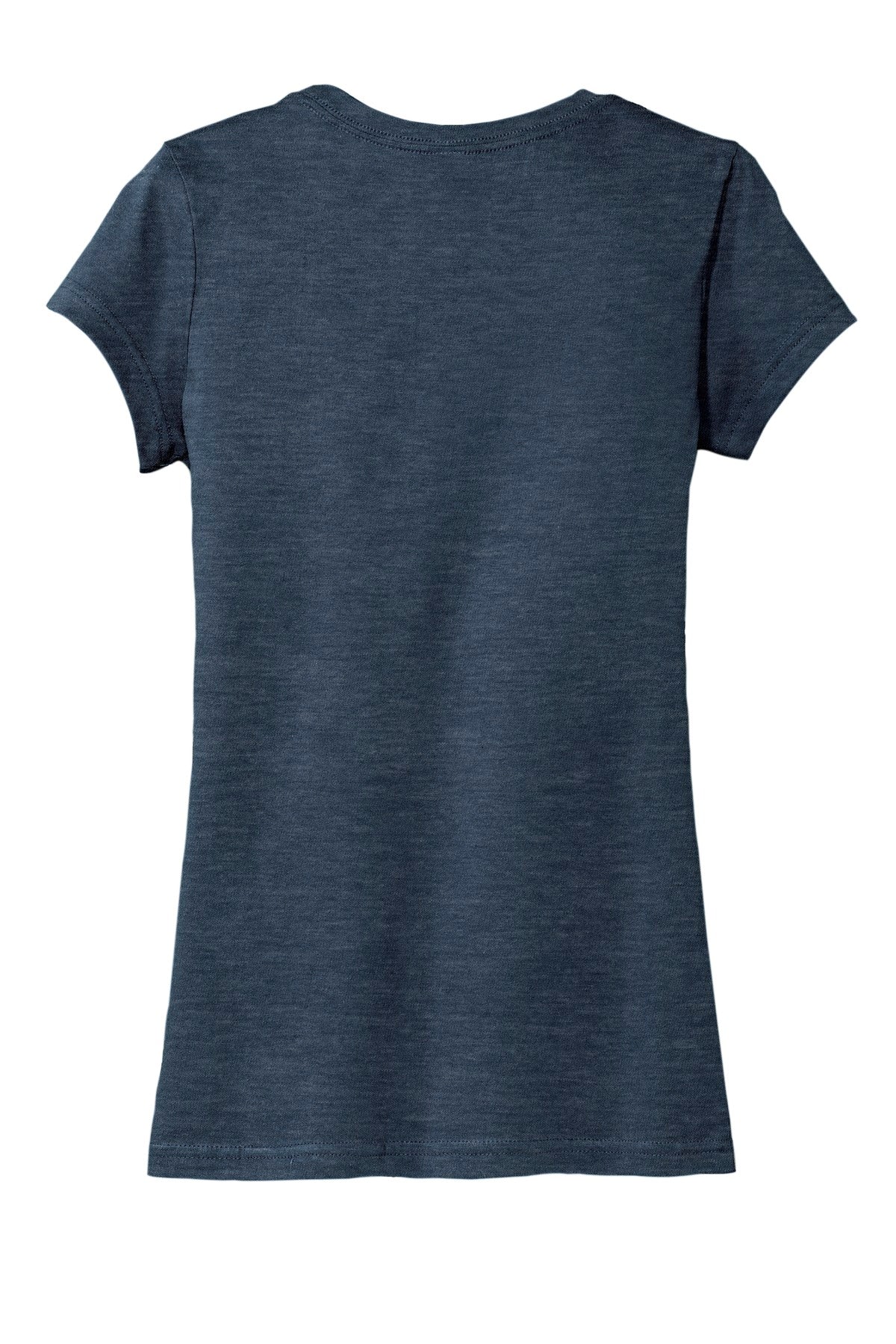 Custom Embroidered District T-Shirts  in Heathered Navy