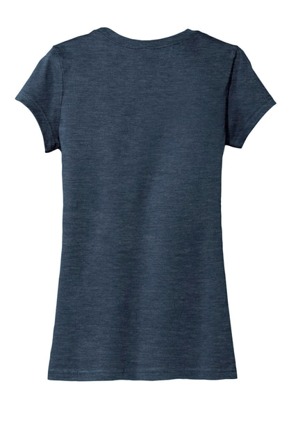Custom Embroidered District T-Shirts  in Heathered Navy