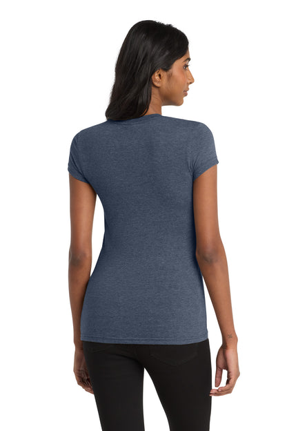Custom Embroidered District T-Shirts  in Heathered Navy
