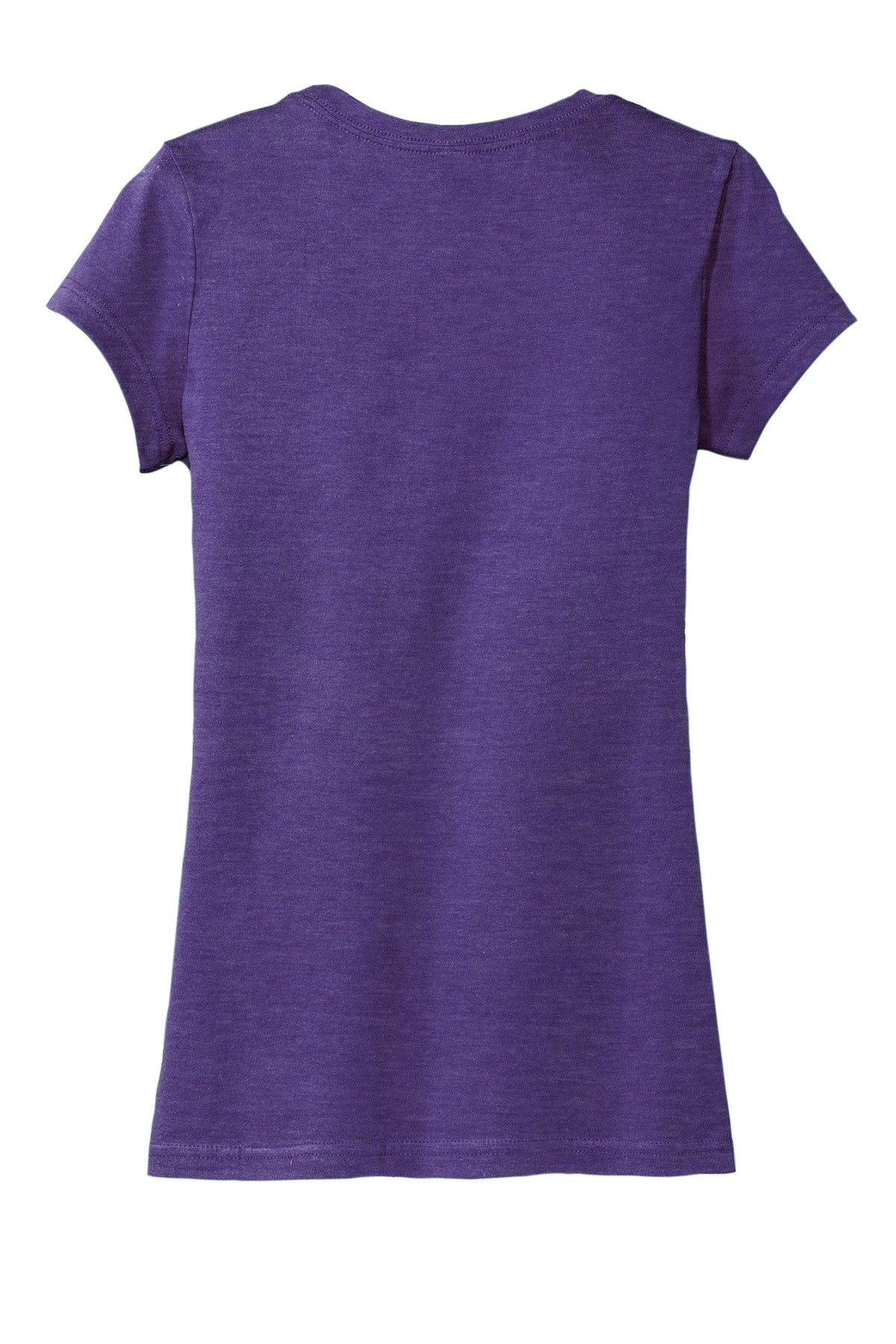 Custom Embroidered District T-Shirts  in Heathered Purple
