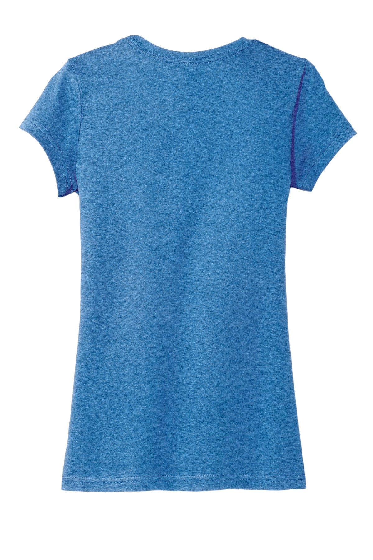 Custom Embroidered District T-Shirts  in Heathered Royal