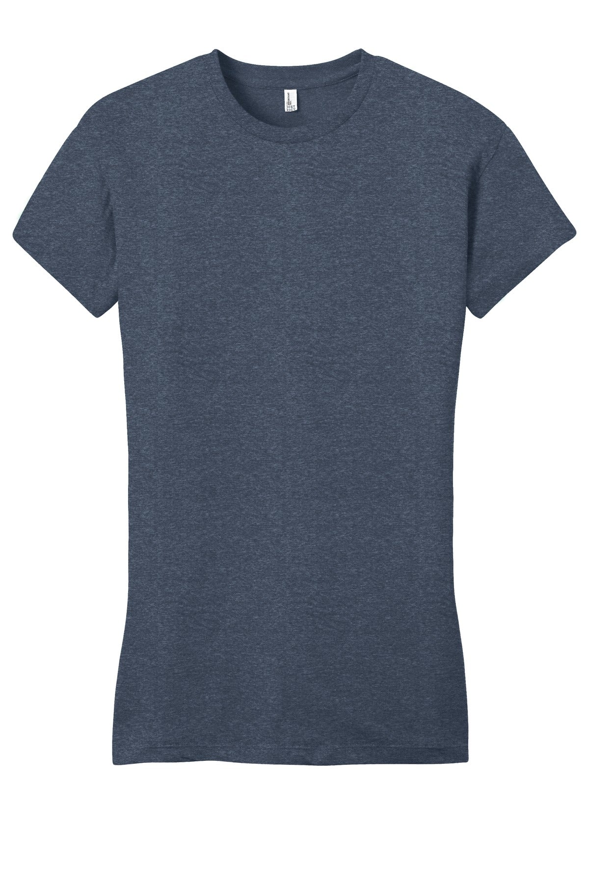 Custom Embroidered District T-Shirts  in Heathered Navy