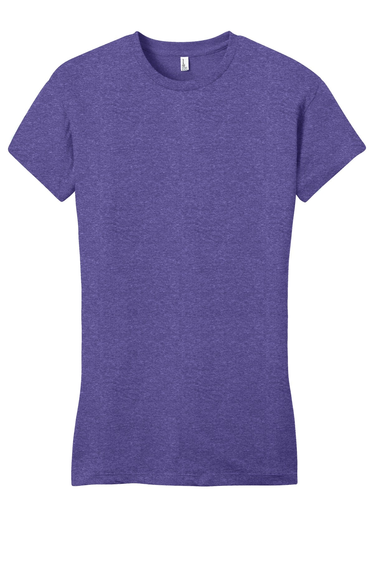 Custom Embroidered District T-Shirts  in Heathered Purple