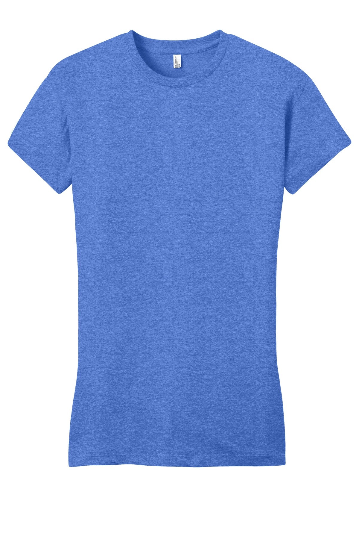 Custom Embroidered District T-Shirts  in Heathered Royal
