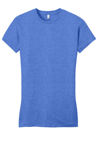Custom Embroidered District T-Shirts  in Heathered Royal