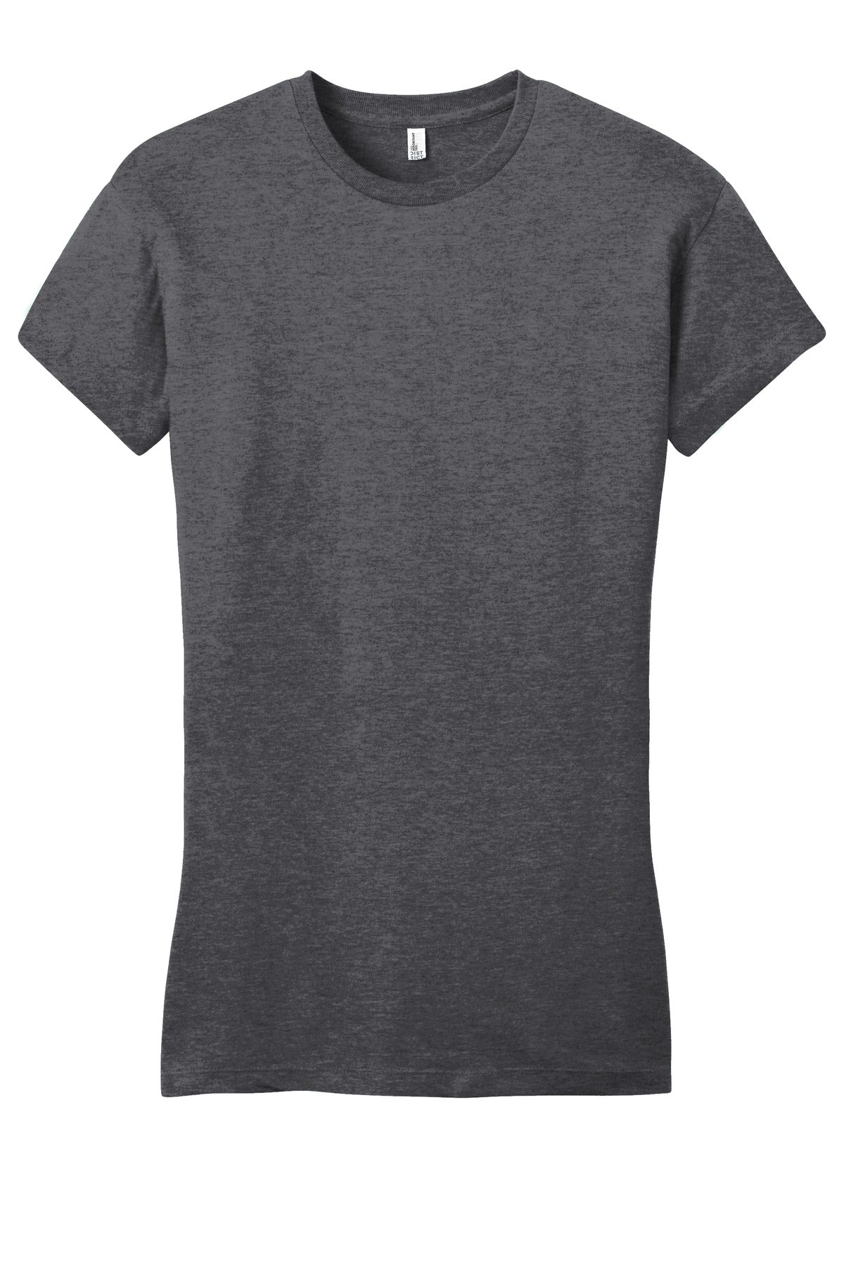 Custom Embroidered District T-Shirts  in Heathered Charcoal