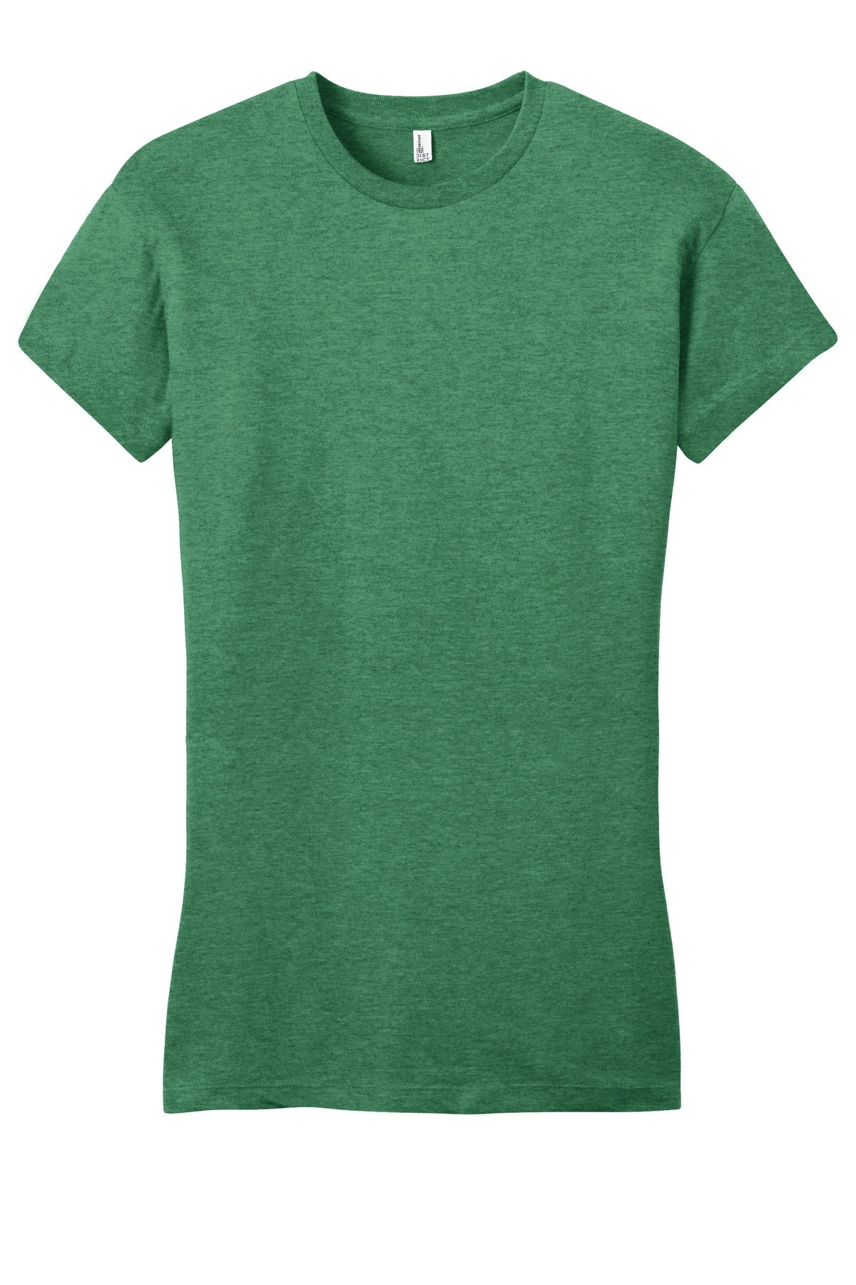 Custom Embroidered District T-Shirts  in Heathered Kelly Green