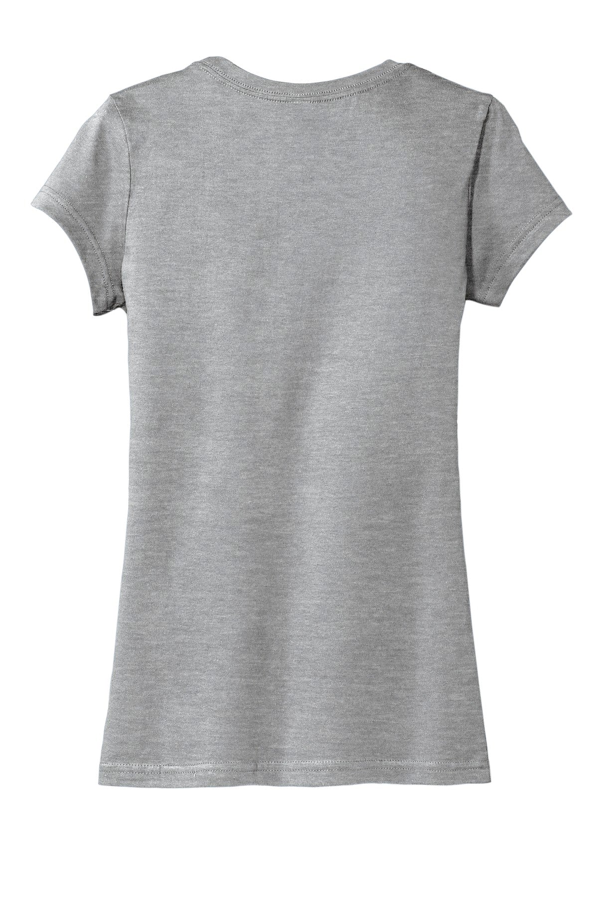 Custom Embroidered District T-Shirts  in Light Heather Grey