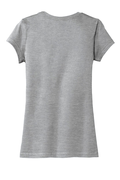 Custom Embroidered District T-Shirts  in Light Heather Grey