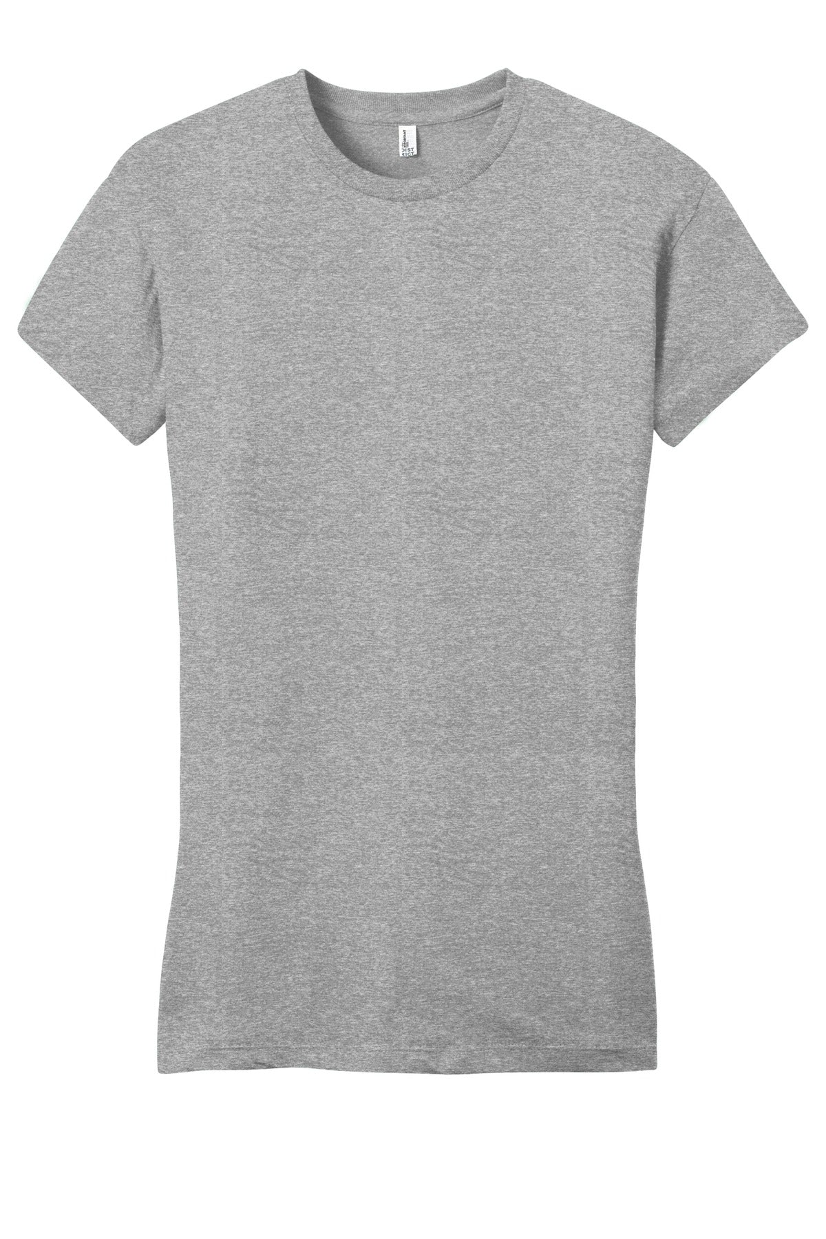 Custom Embroidered District T-Shirts  in Light Heather Grey