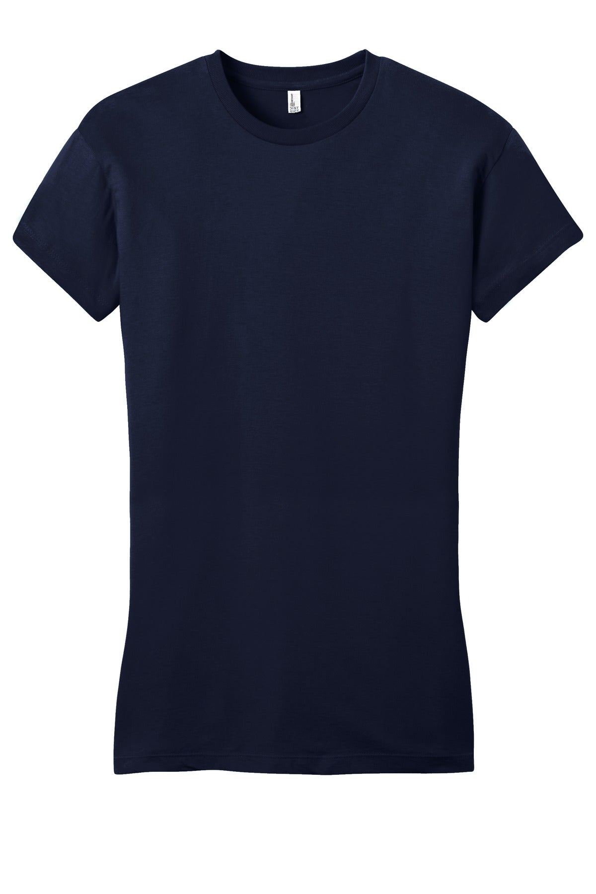 Custom Embroidered District T-Shirts  in New Navy