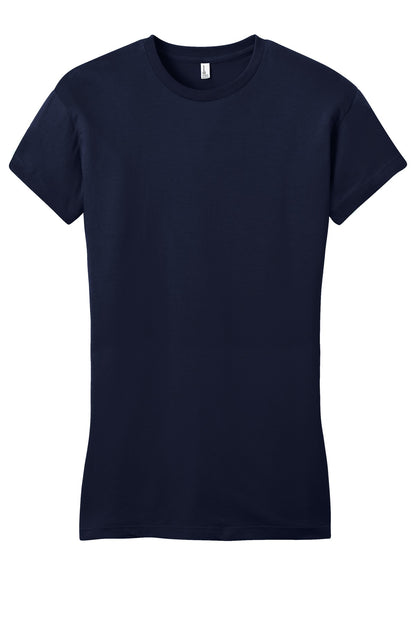 Custom Embroidered District T-Shirts  in New Navy