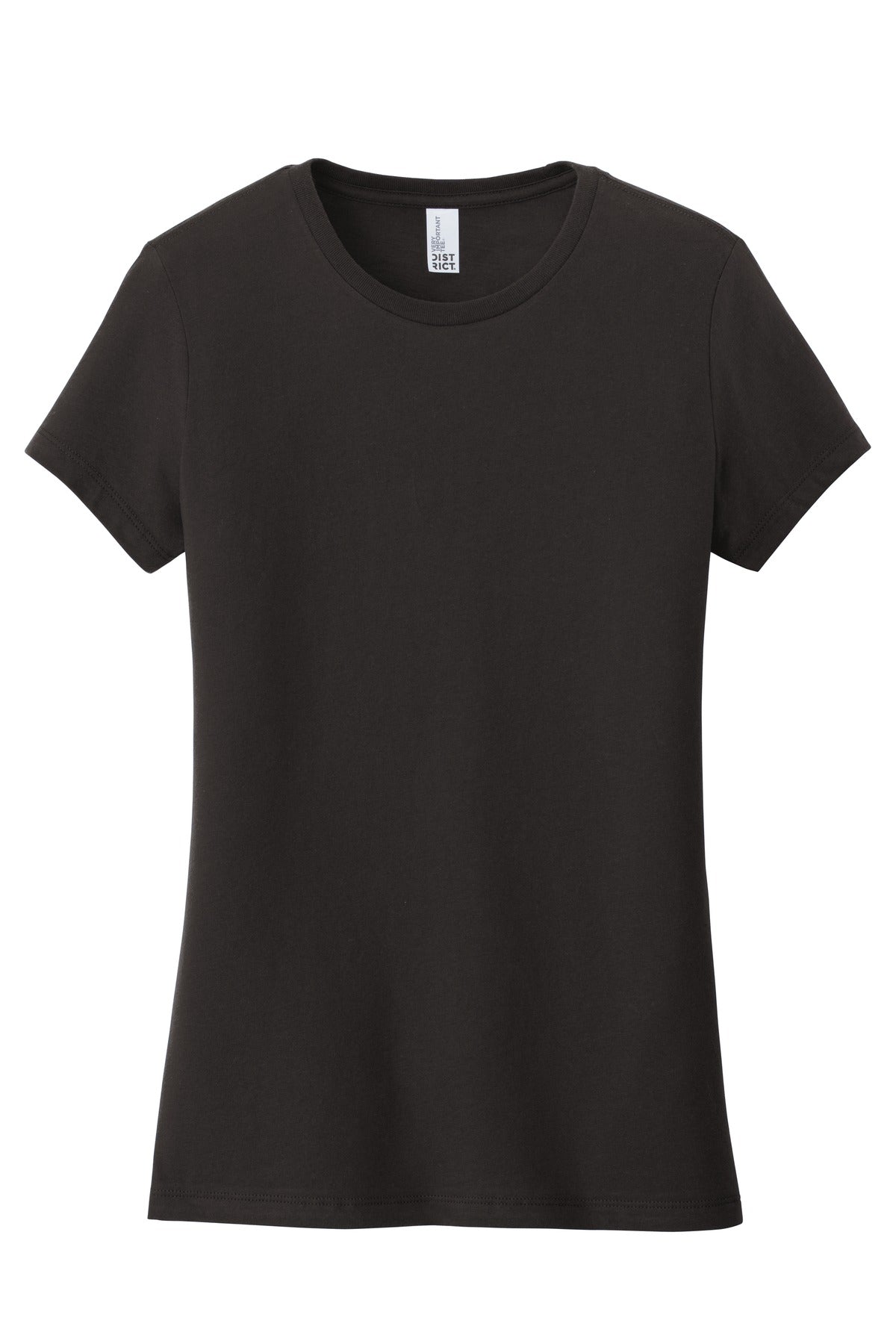 Custom Embroidered District T-Shirts  in Black