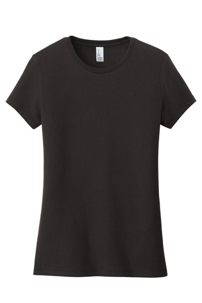 Custom Embroidered District T-Shirts  in Black