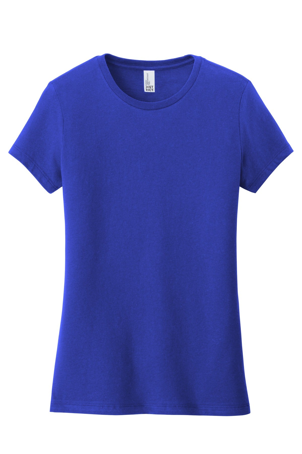 Custom Embroidered District T-Shirts  in Deep Royal