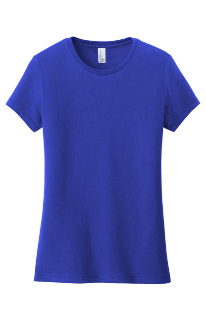 Custom Embroidered District T-Shirts  in Deep Royal