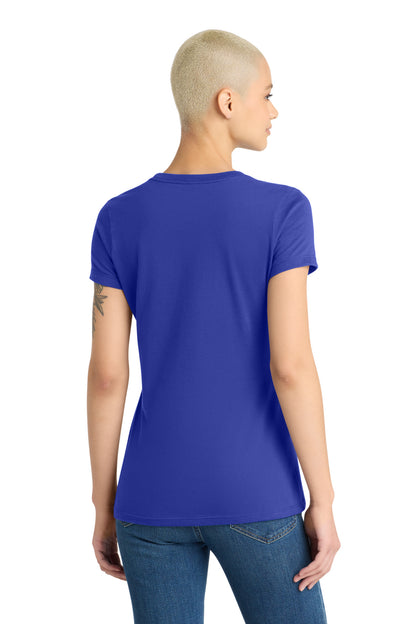 Custom Embroidered District T-Shirts  in Deep Royal