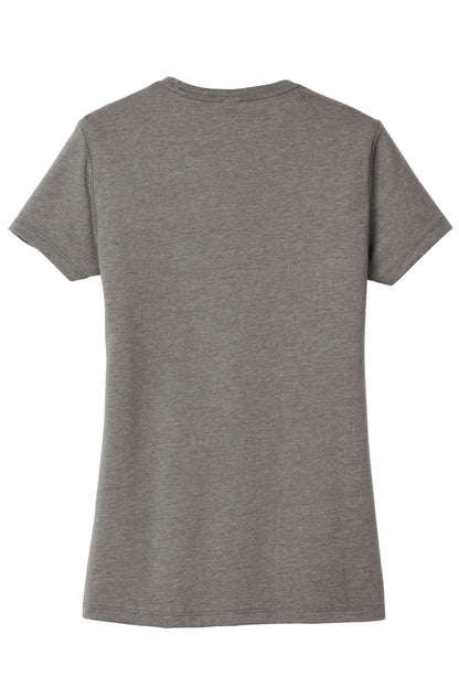 Custom Embroidered District T-Shirts  in Grey Frost