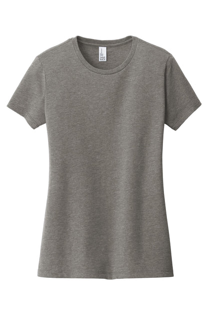 Custom Embroidered District T-Shirts  in Grey Frost