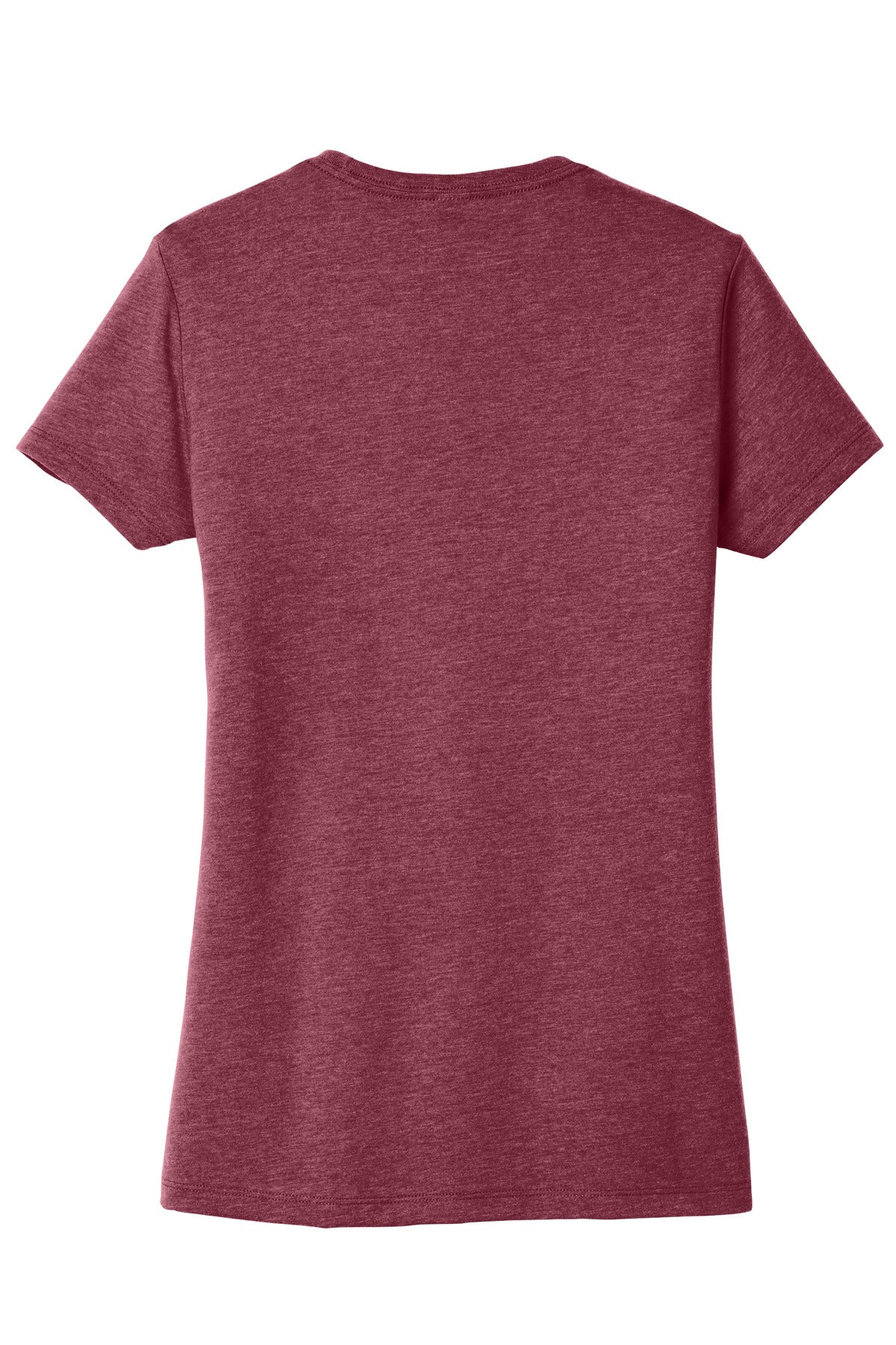Custom Embroidered District T-Shirts  in Heathered Cardinal