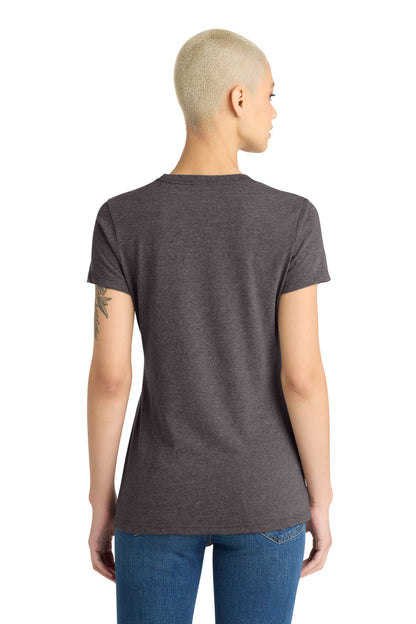 Custom Embroidered District T-Shirts  in Heathered Charcoal