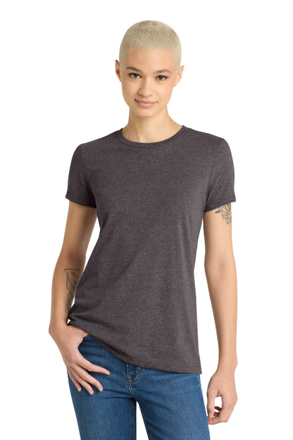 Custom Embroidered District T-Shirts  in Heathered Charcoal