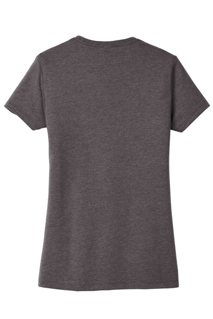 Custom Embroidered District T-Shirts  in Heathered Charcoal