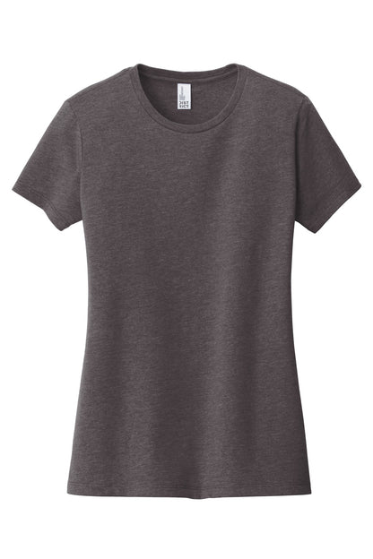 Custom Embroidered District T-Shirts  in Heathered Charcoal
