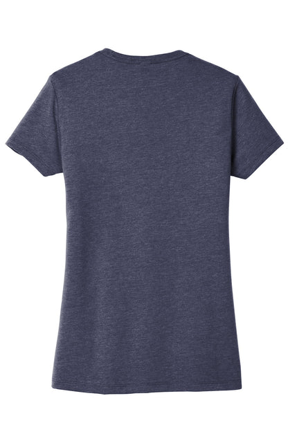 Custom Embroidered District T-Shirts  in Heathered Navy