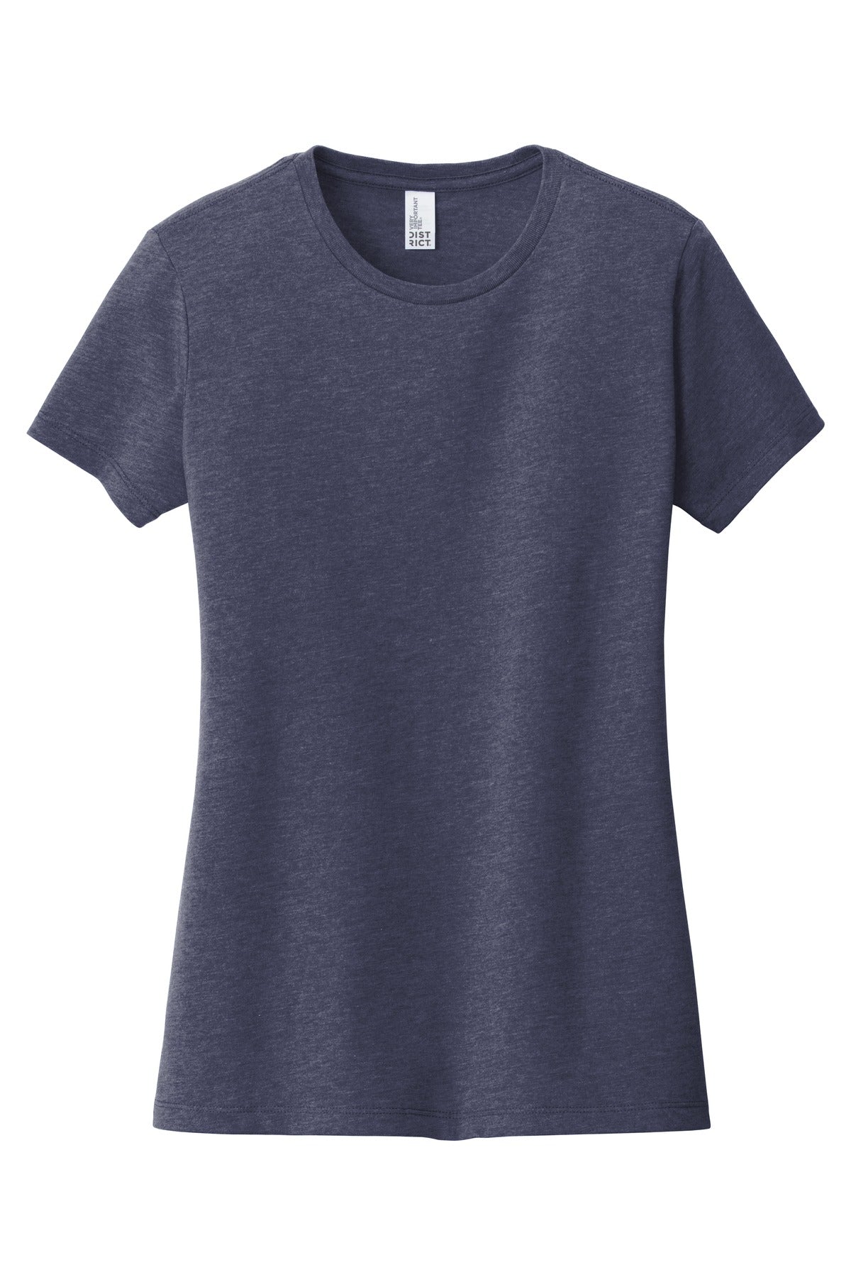 Custom Embroidered District T-Shirts  in Heathered Navy