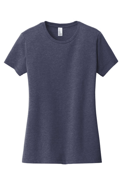 Custom Embroidered District T-Shirts  in Heathered Navy