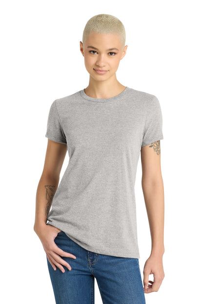 Custom Embroidered District T-Shirts  in Light Heather Grey