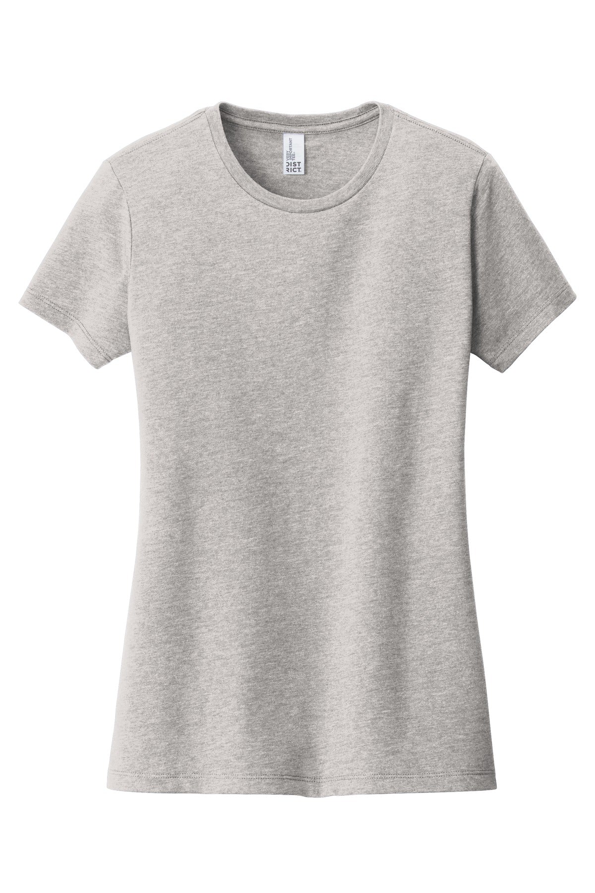 Custom Embroidered District T-Shirts  in Light Heather Grey