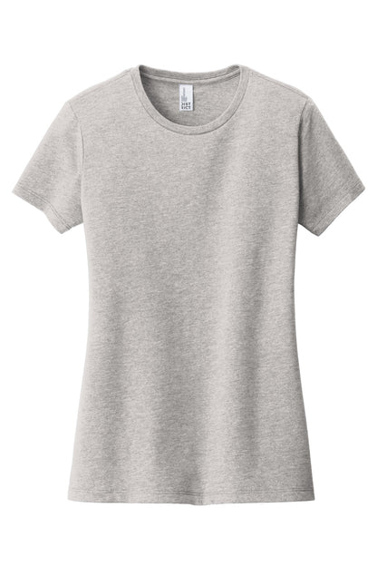 Custom Embroidered District T-Shirts  in Light Heather Grey
