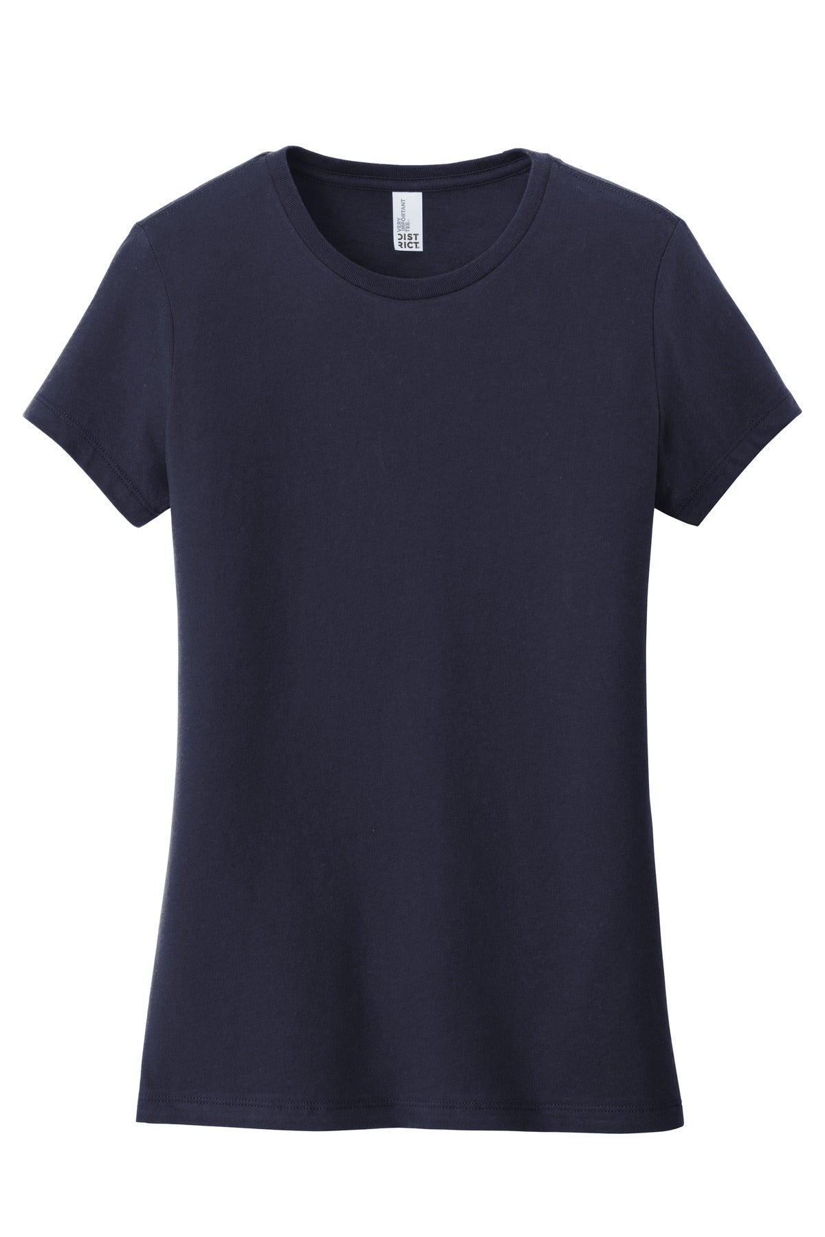 Custom Embroidered District T-Shirts  in New Navy