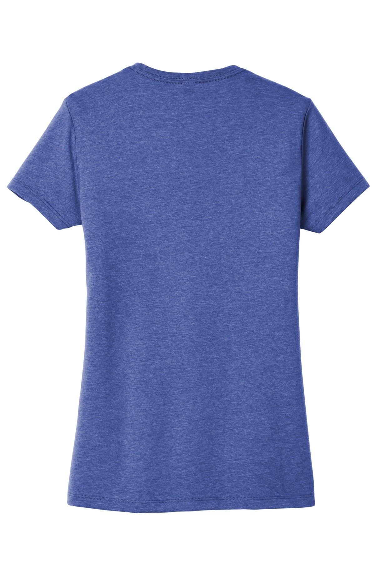 Custom Embroidered District T-Shirts  in Royal Frost