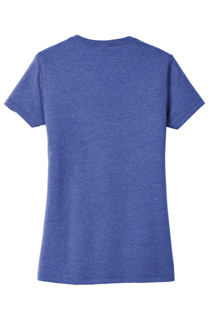 Custom Embroidered District T-Shirts  in Royal Frost