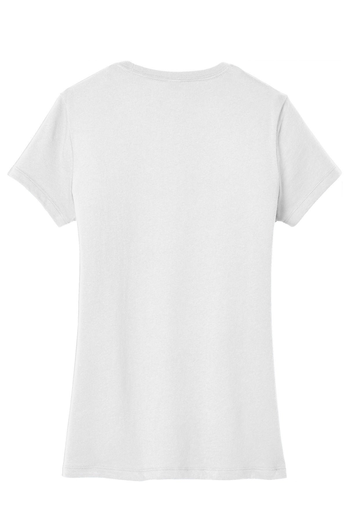 Custom Embroidered District T-Shirts  in White