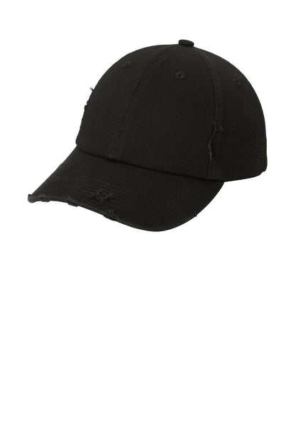 Custom Embroidered District Caps in Black