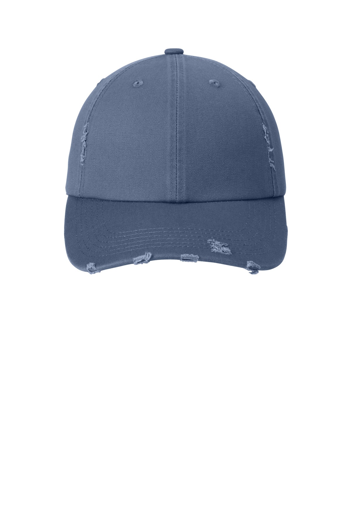 Custom Embroidered District Caps in Scotland Blue