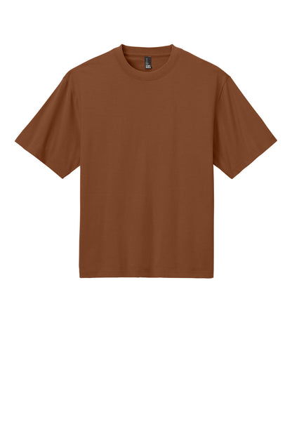 Custom Embroidered District T-Shirts  in Baked Clay