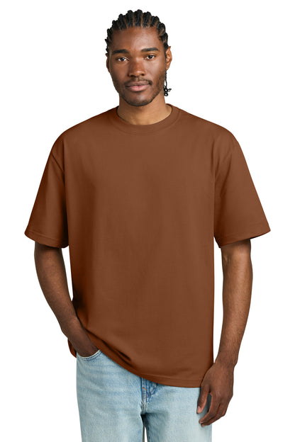 Custom Embroidered District T-Shirts  in Baked Clay